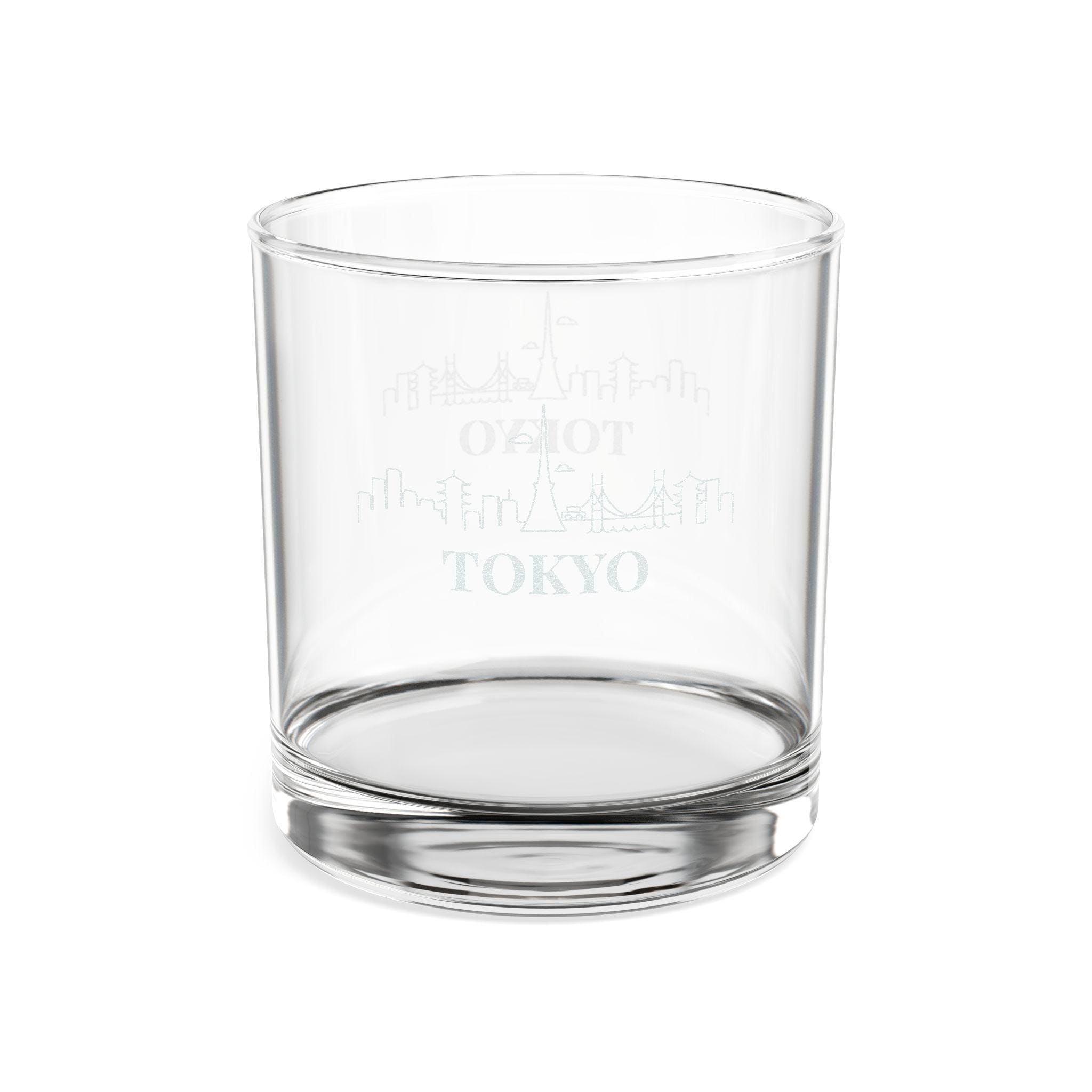 Engraved TOKYO Whiskey Glass, Personalized Dad Rocks Glass, Custom Etched Skyline Gift Souvenir
