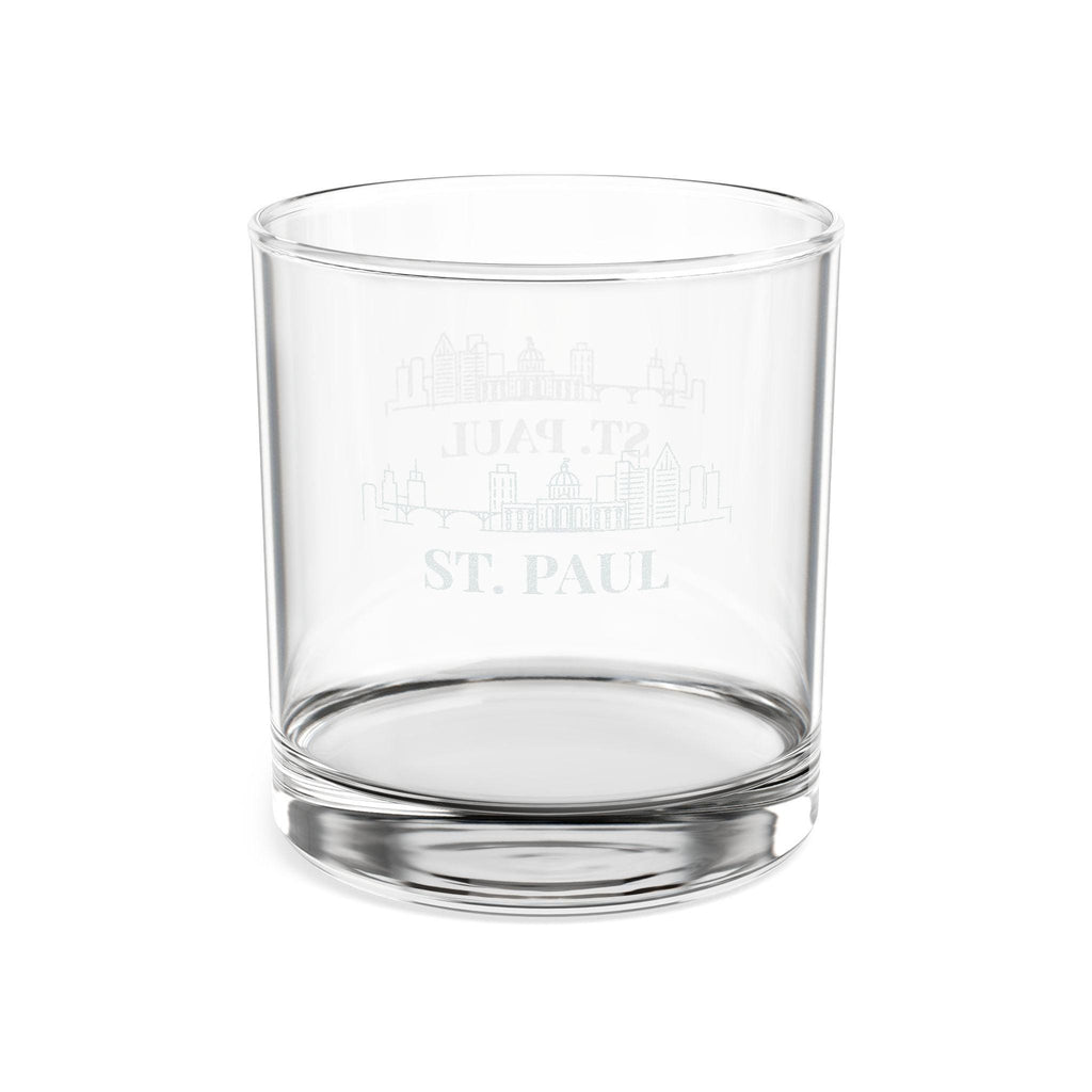 Engraved ST PAUL Whiskey Glass, Personalized Dad Rocks Glass, Custom Etched Skyline Gift Souvenir