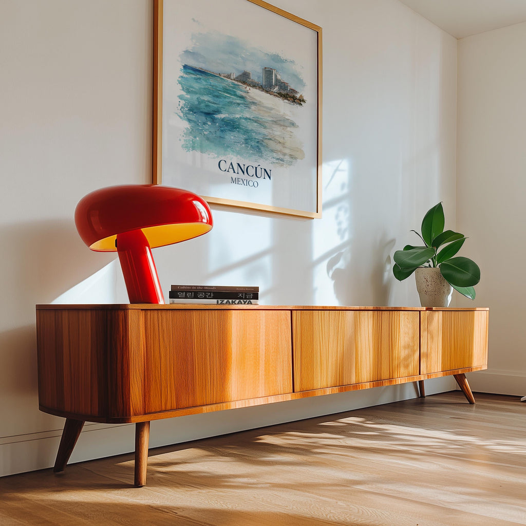 Cancun Mexico Watercolor Wall Art Print, Custom Travel Poster, World Locations Keepsake Gift