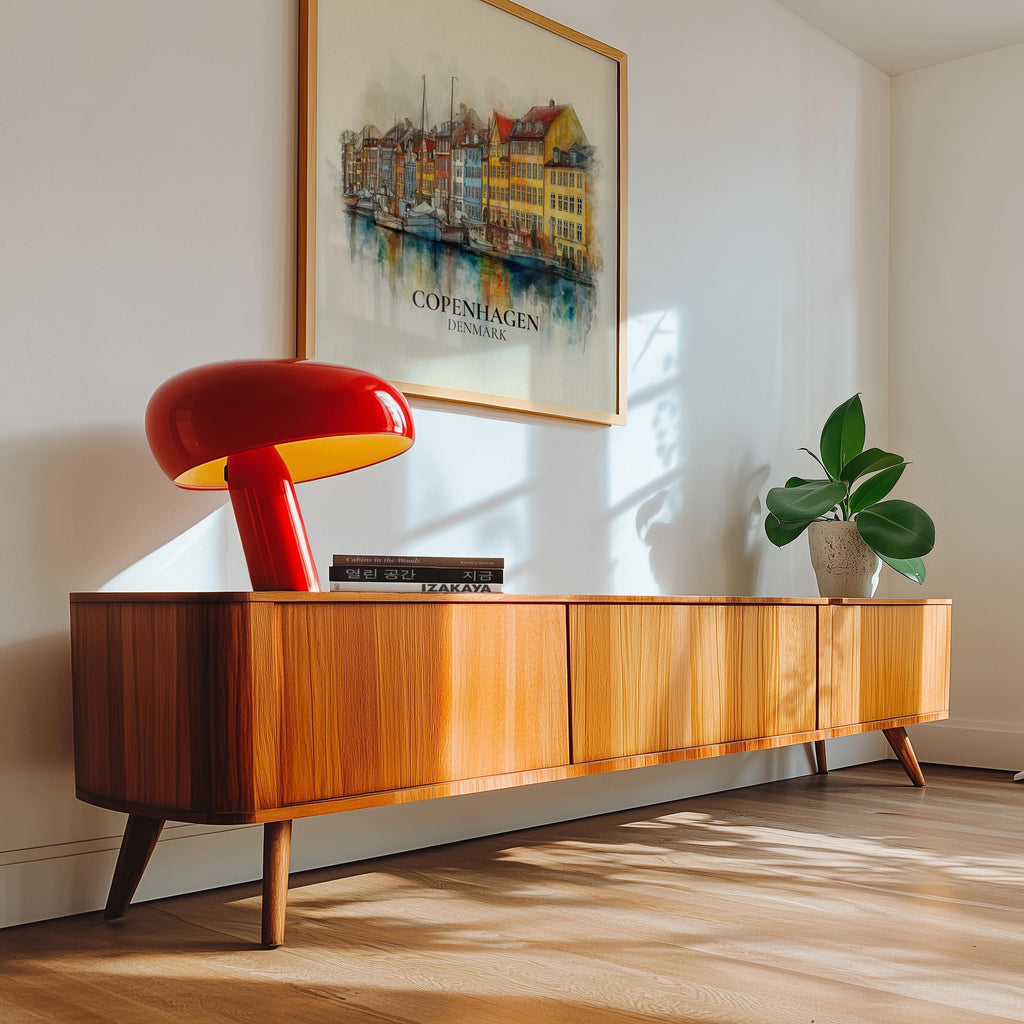 Copenhagen Denmark Watercolor Wall Art Print, Custom Travel Poster, World Locations Keepsake Gift