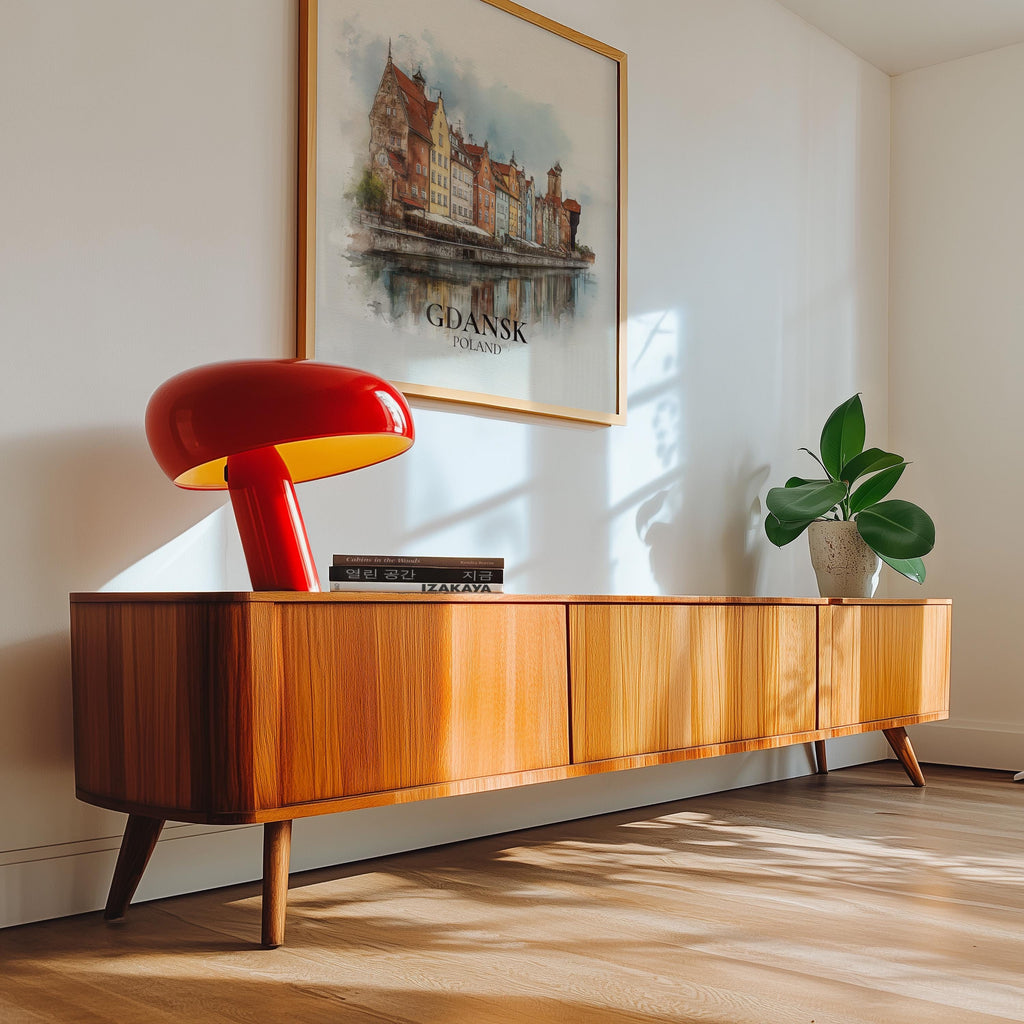 Gdansk Poland Watercolor Wall Art Print, Custom Travel Poster, World Locations Keepsake Gift