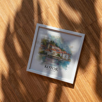 Kotor Montenegro Watercolor Wall Art Print, Custom Travel Poster, World Locations Keepsake Gift