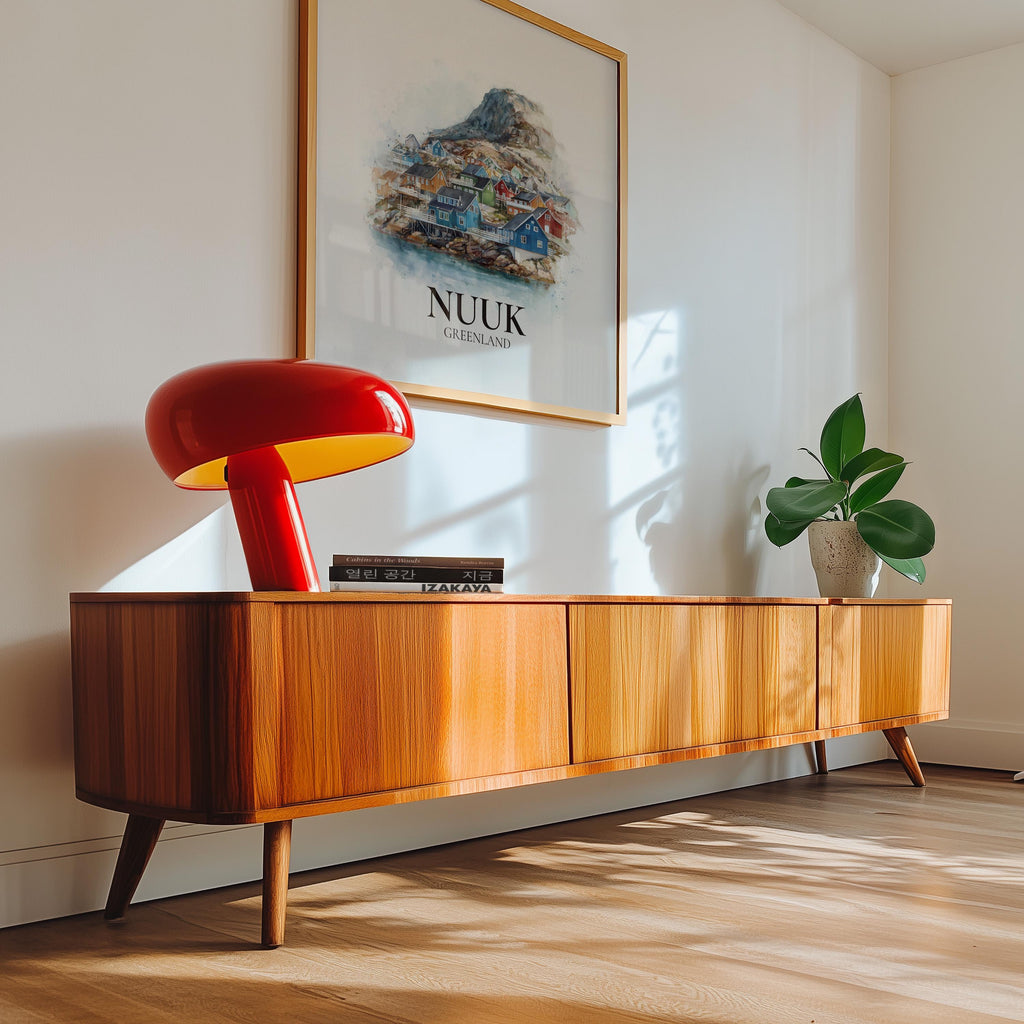 Nuuk Greenland Watercolor Wall Art Print, Custom Travel Poster, World Locations Keepsake Gift