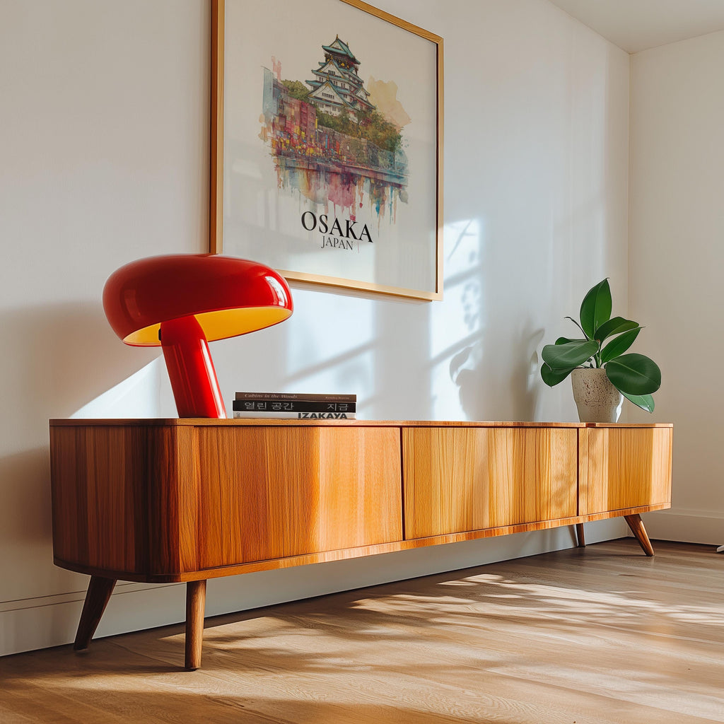 Osaka Wall Art Japan Watercolor Print, Custom Travel Poster, World Locations Keepsake Gift