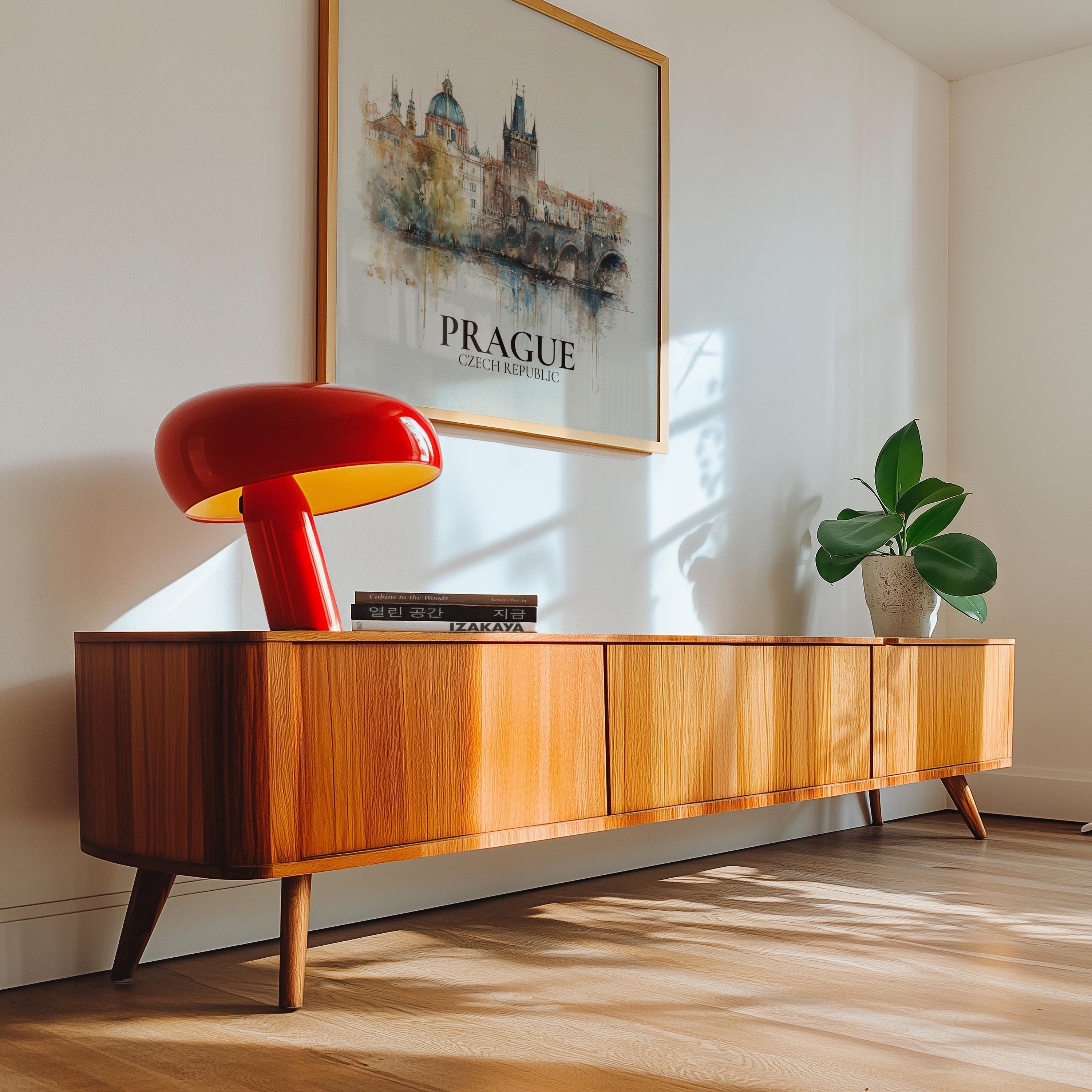 Prague Czech Republic Poster, Watercolor Wall Art Print, Custom Travel, World Locations Keepsake Gift