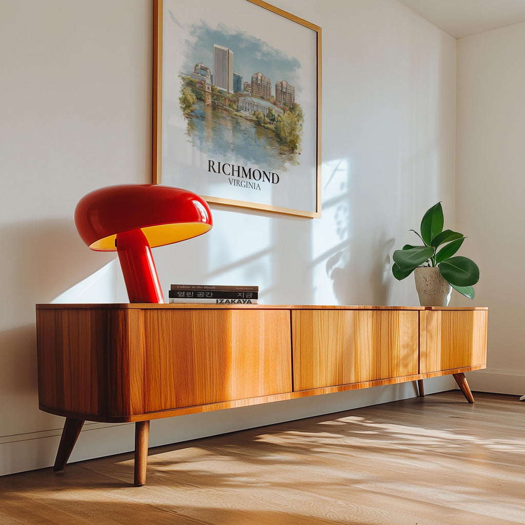 Richmond Virginia Watercolor Wall Art Print, Custom Travel Poster, World Locations Keepsake Gift