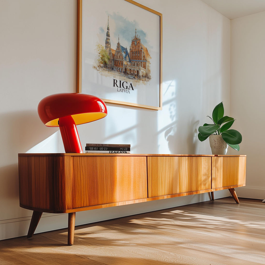 Riga Latvia Watercolor Wall Art Print, Custom Travel Poster, World Locations Keepsake Gift