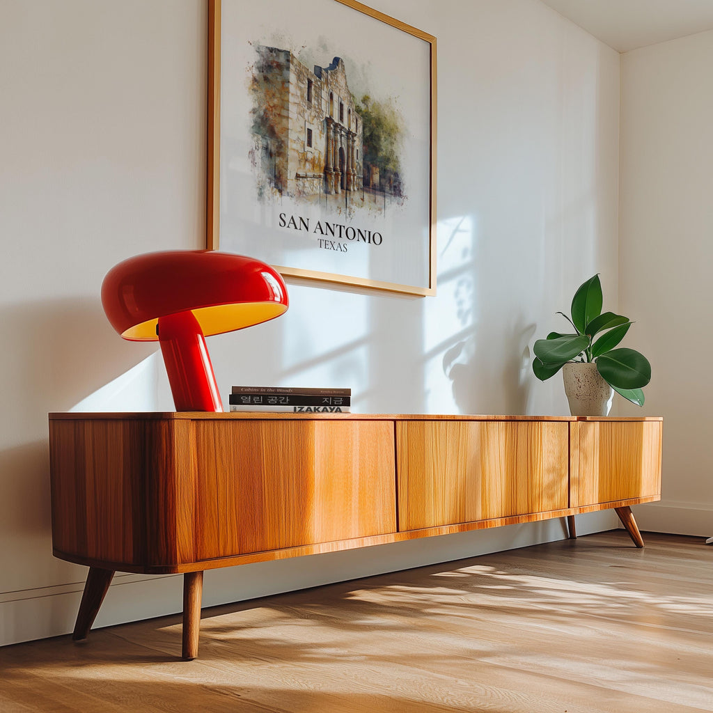 San Antonio Wall Art Texas Watercolor Print, Custom Travel Poster, World Locations Keepsake Gift