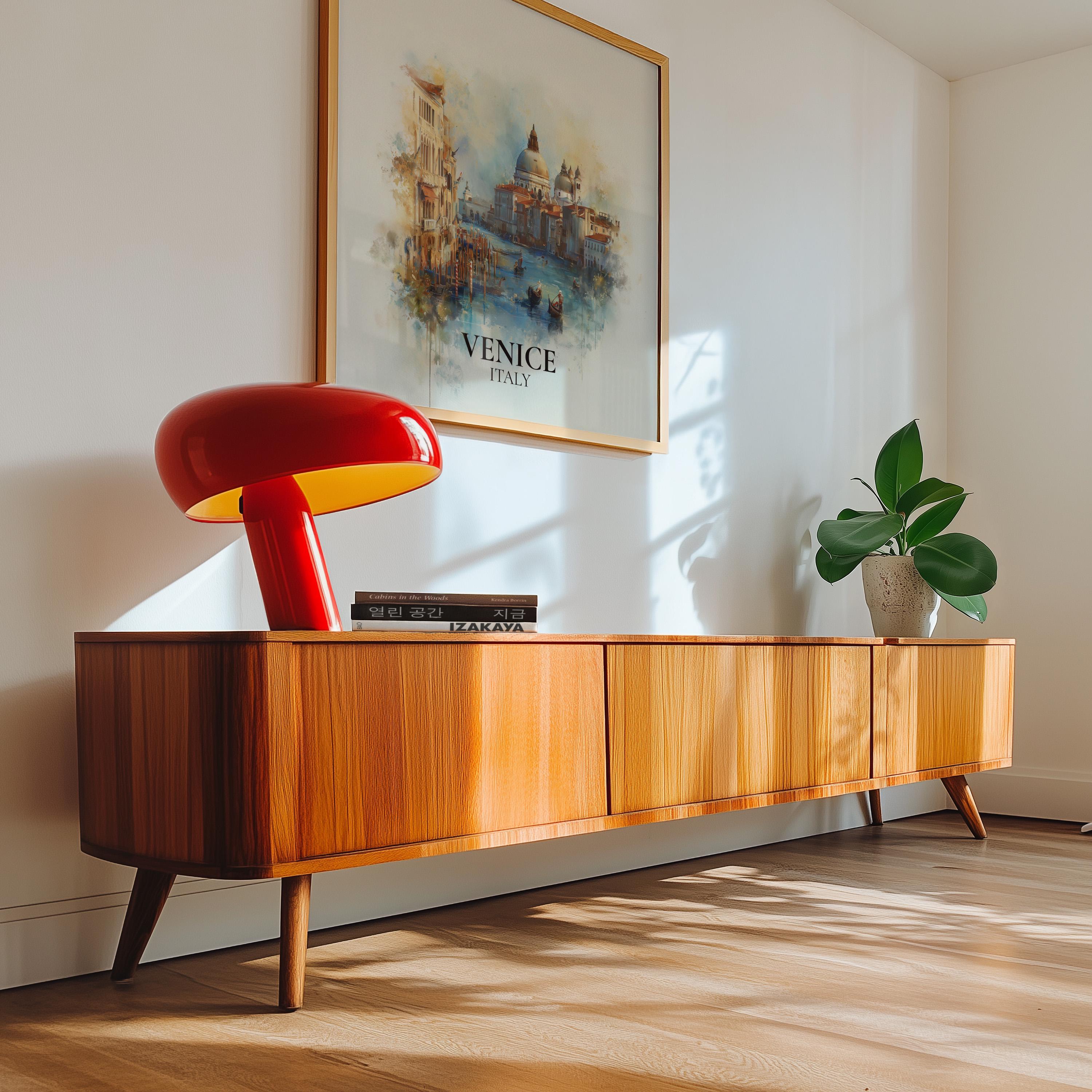 Venice Italy Wall Art Watercolor Print, Custom Travel Poster, World Locations Keepsake Gift