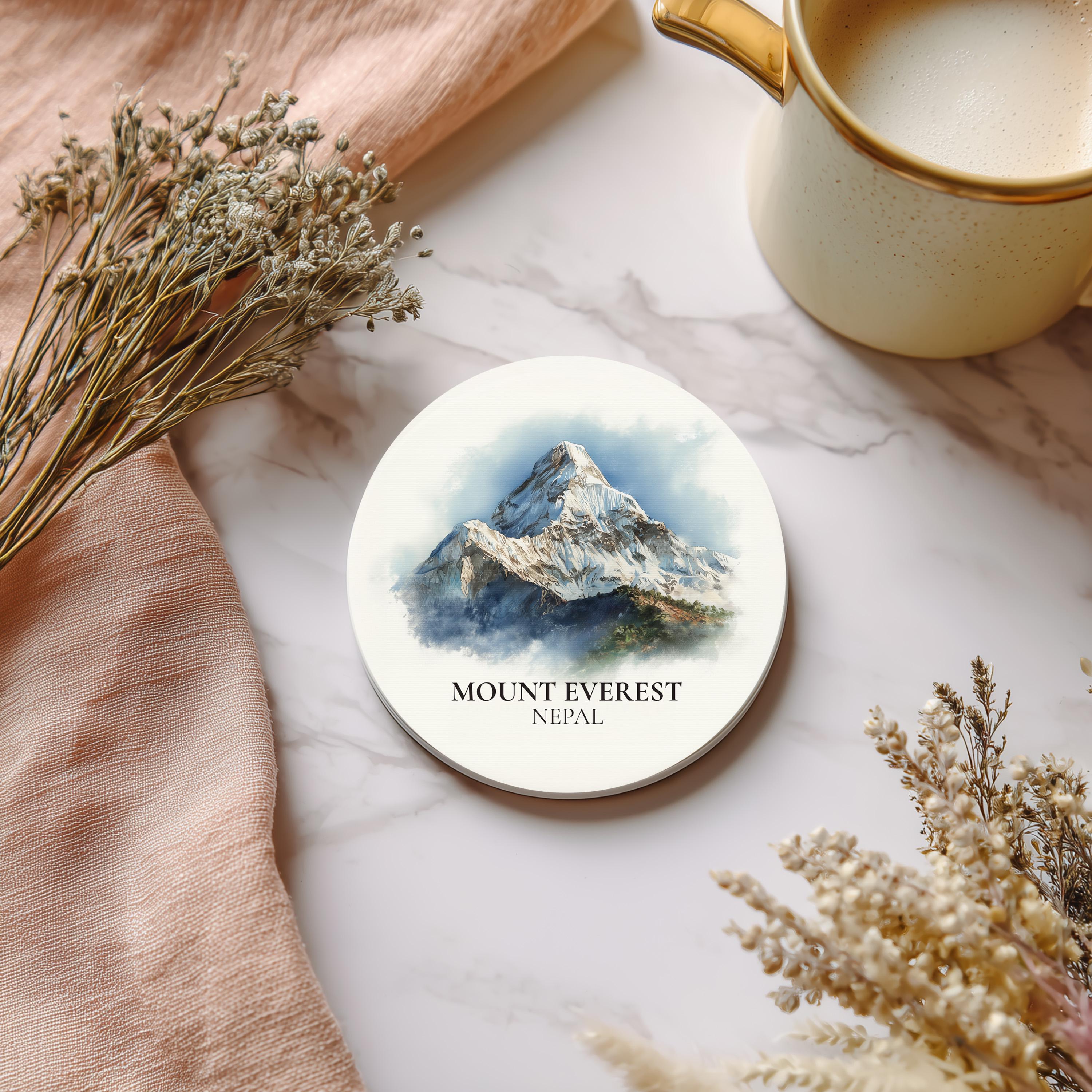 Mount Cook New Zealand Coaster, Watercolor Personalized Painting, Travel Gift Souvenir, Home Decor, Ceramic Set