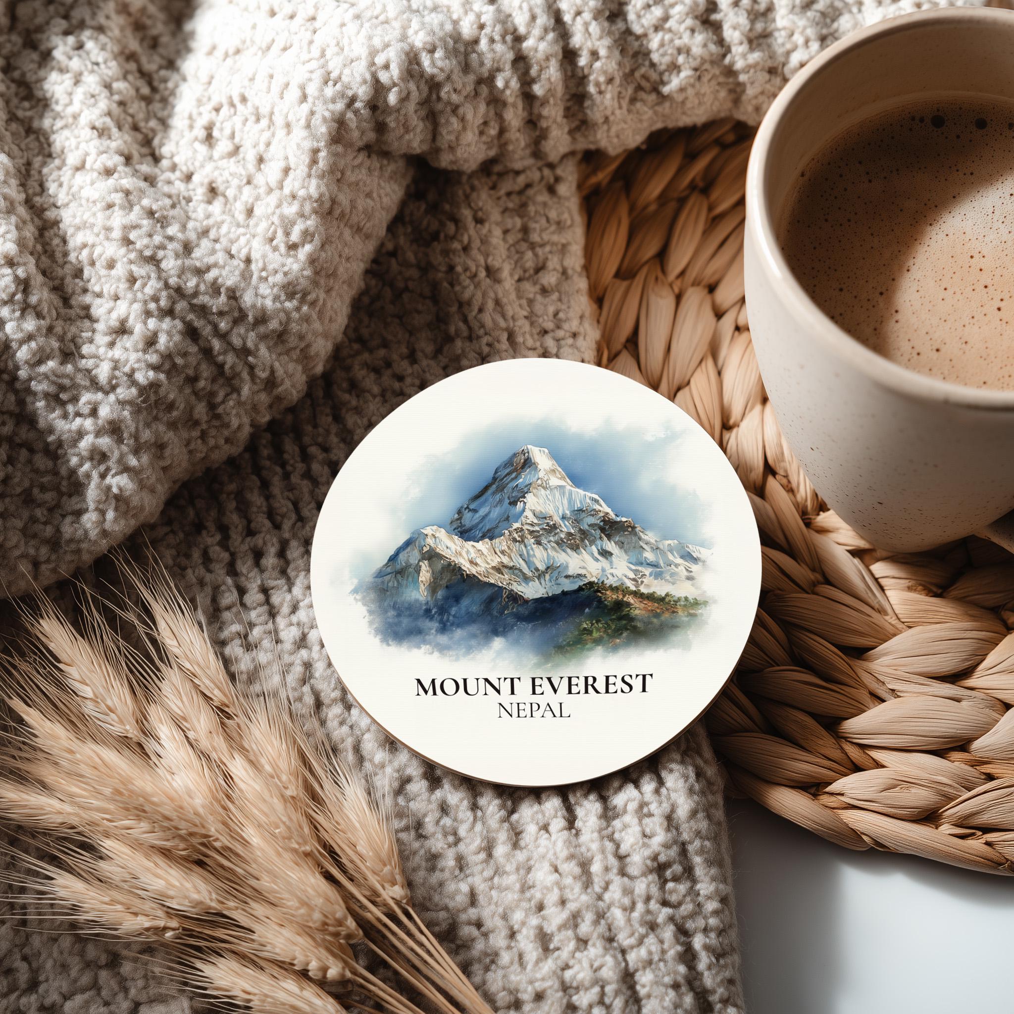 Mount Cook New Zealand Coaster, Watercolor Personalized Painting, Travel Gift Souvenir, Home Decor, Ceramic Set