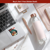 Georgia Christmas Sticker, Vintage States Xmas Vinyl Decals Waterproof, Retro Laptop, Scrapbook Tumbler