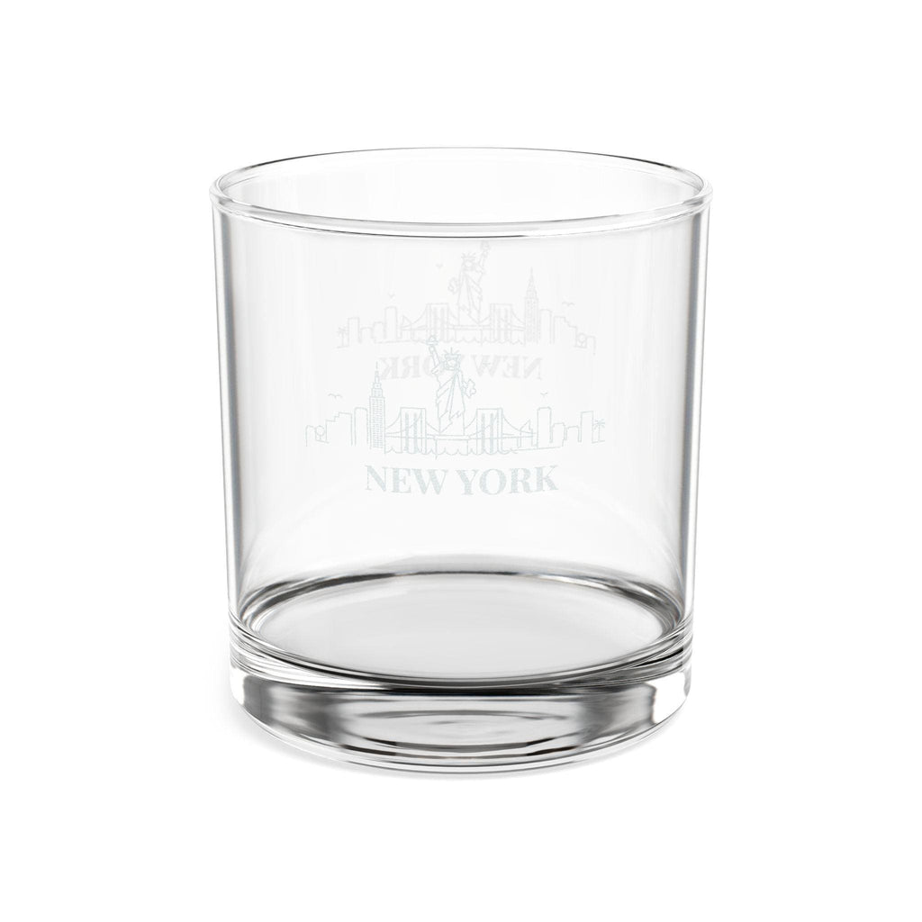 Engraved NEW YORK Whiskey Glass, Personalized Dad Rocks Glass, Custom Etched Skyline Gift Souvenir