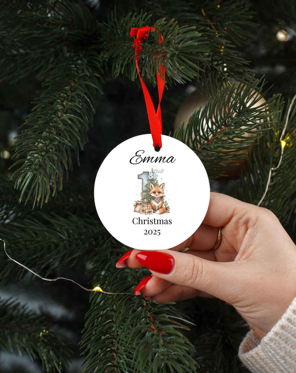 Baby Christmas Bauble, Personalized Baby Ornament, First Xmas Keepsake
