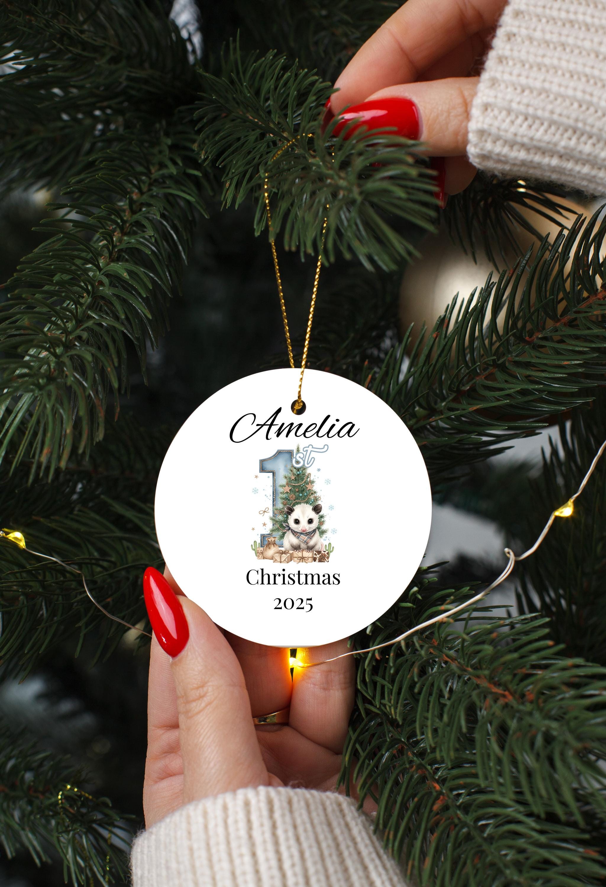 Baby’s First Xmas Ornament, Custom Ceramic Bauble Keepsake Gift