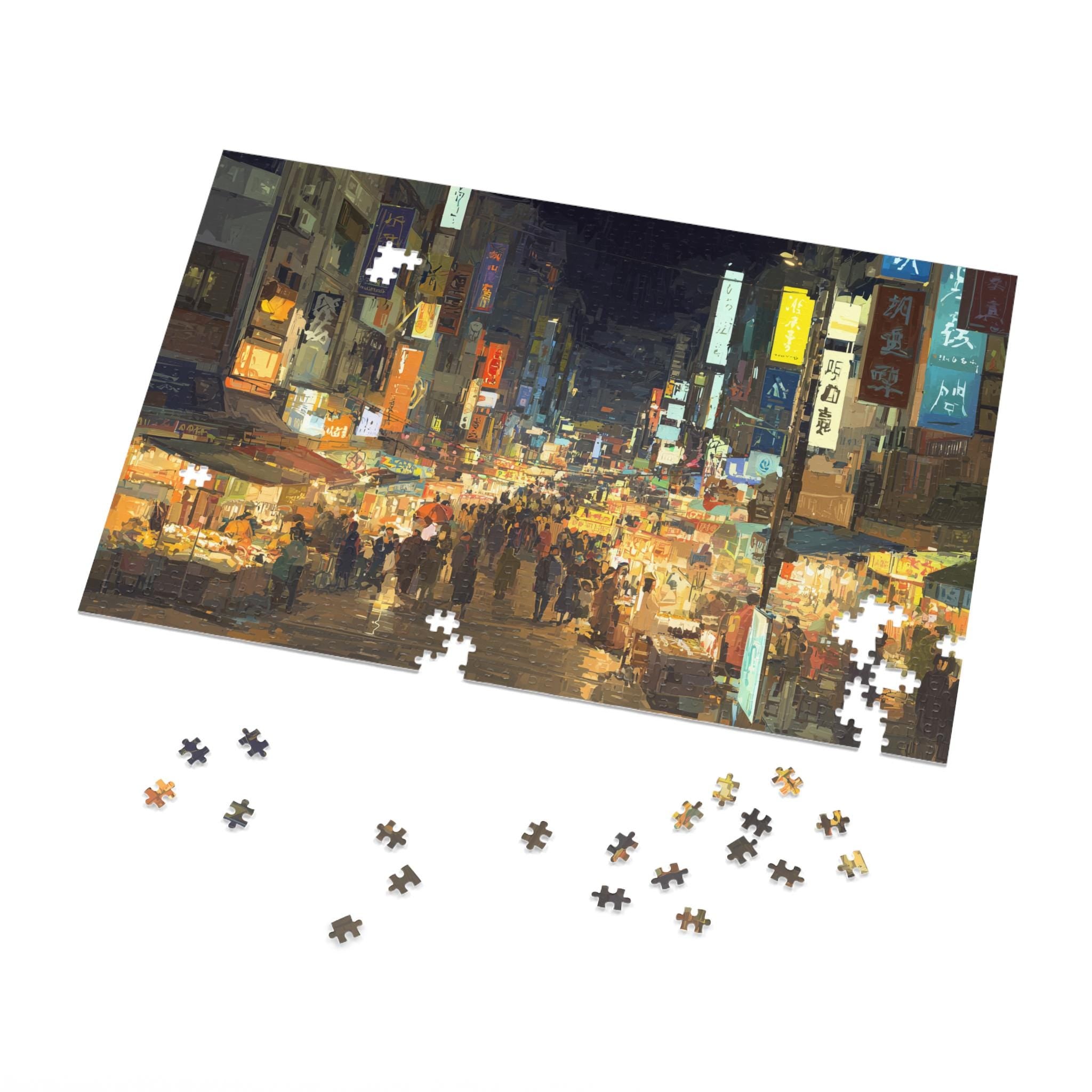 Taipei Taiwan Christmas Puzzle, Personalized Gift Festive Market, Travel Keepsake, Family Holiday Souvenir