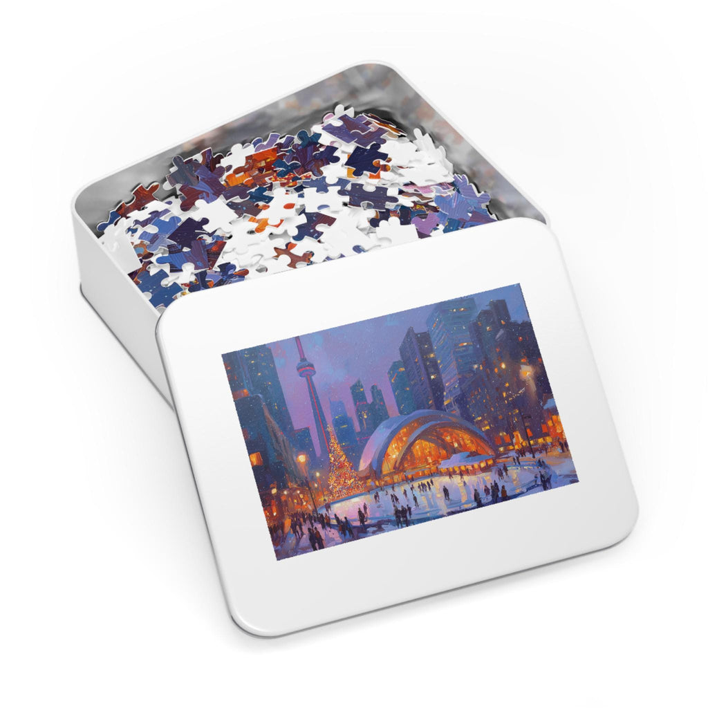 Toronto Canada Christmas Puzzle, Personalized Gift Festive Market, Travel Keepsake, Family Holiday Souvenir