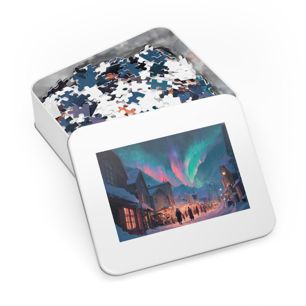 Tromso Norway Christmas Puzzle, Personalized Gift Festive Market, Travel Keepsake, Family Holiday Souvenir