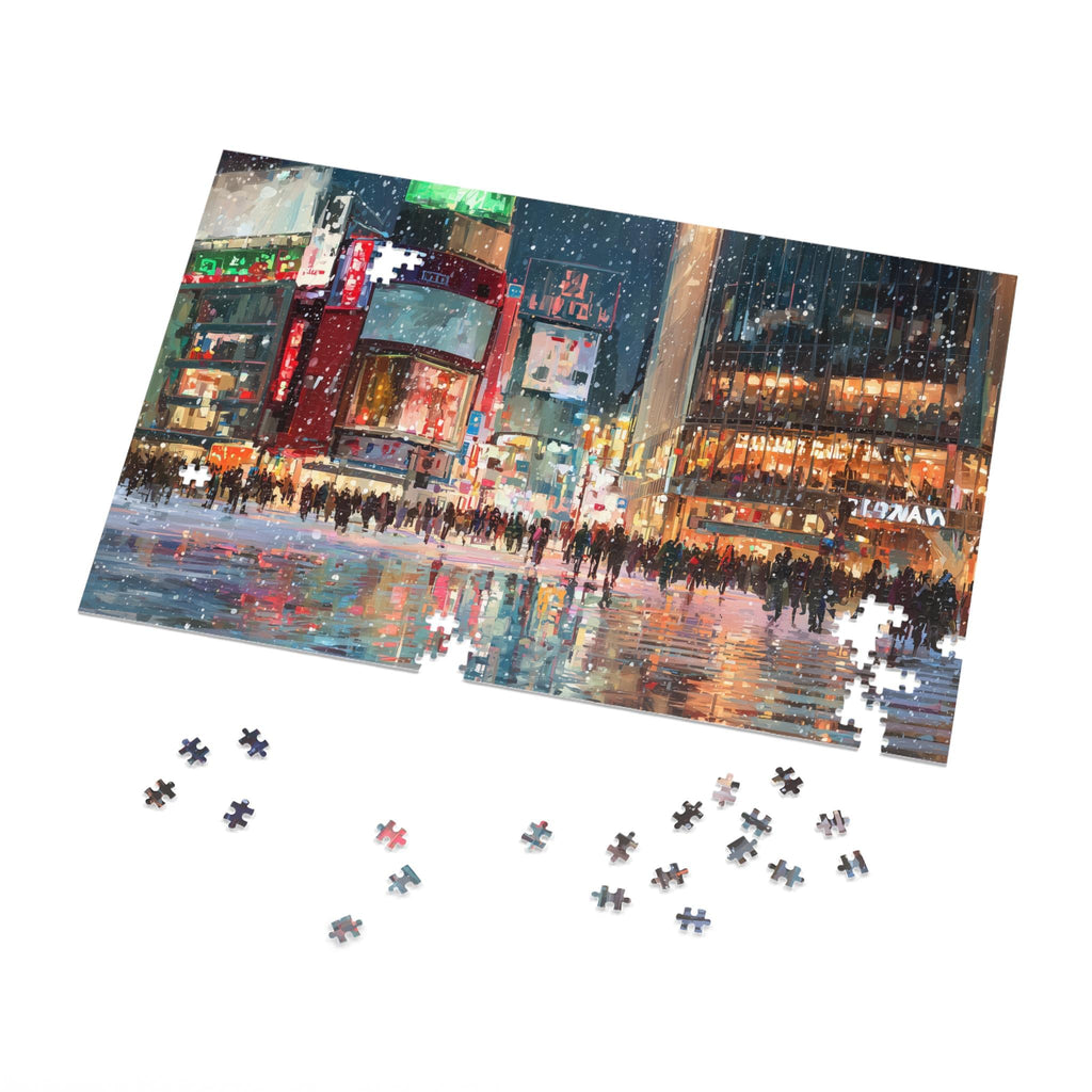 Tokyo Japan Christmas Puzzle, Personalized Gift Festive Market, Travel Keepsake, Family Holiday Souvenir