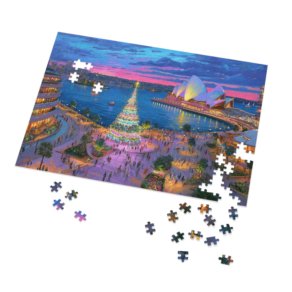 Sydney Australia Christmas Puzzle, Personalized Gift Festive Market, Travel Keepsake, Family Holiday Souvenir