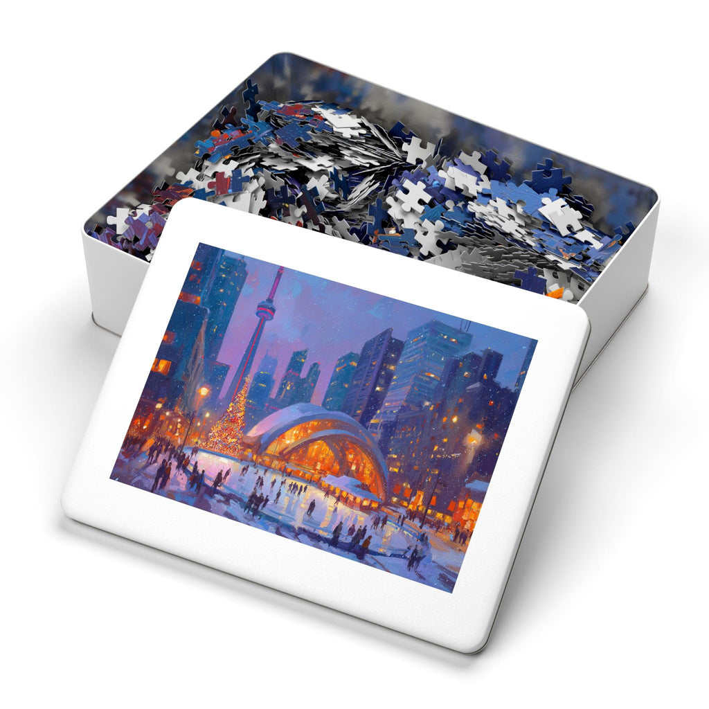 Toronto Canada Christmas Puzzle, Personalized Gift Festive Market, Travel Keepsake, Family Holiday Souvenir