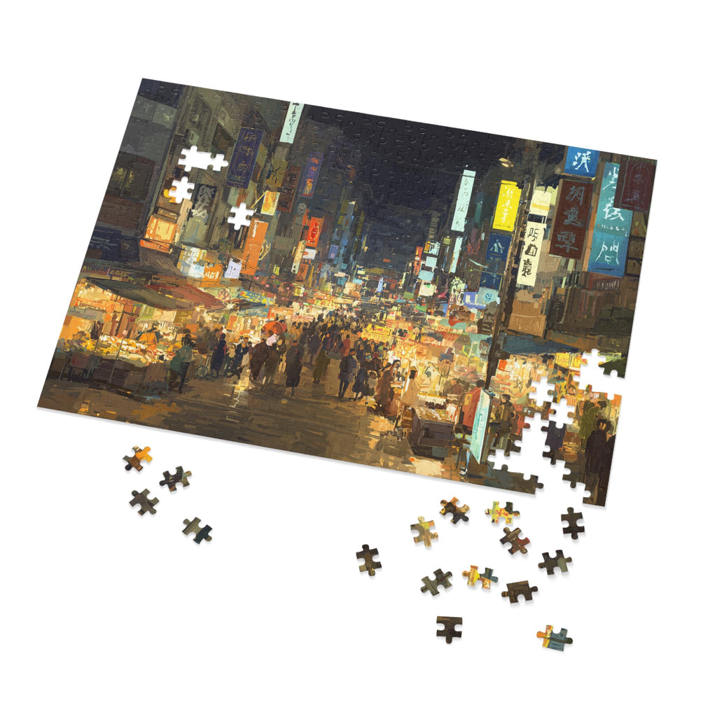 Taipei Taiwan Christmas Puzzle, Personalized Gift Festive Market, Travel Keepsake, Family Holiday Souvenir