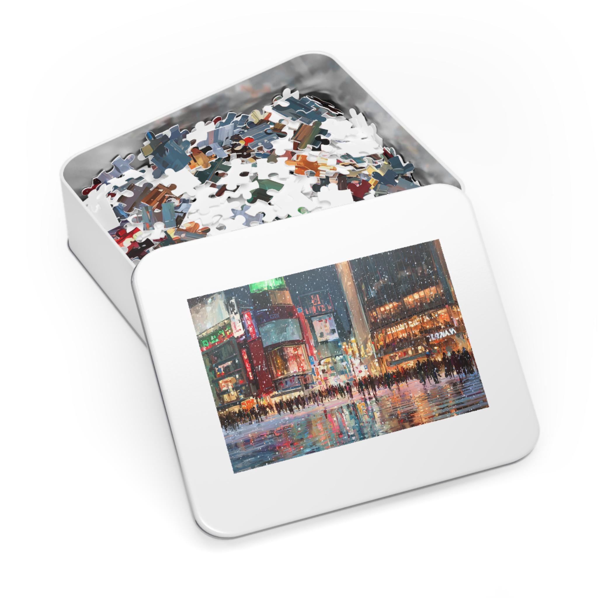 Tokyo Japan Christmas Puzzle, Personalized Gift Festive Market, Travel Keepsake, Family Holiday Souvenir