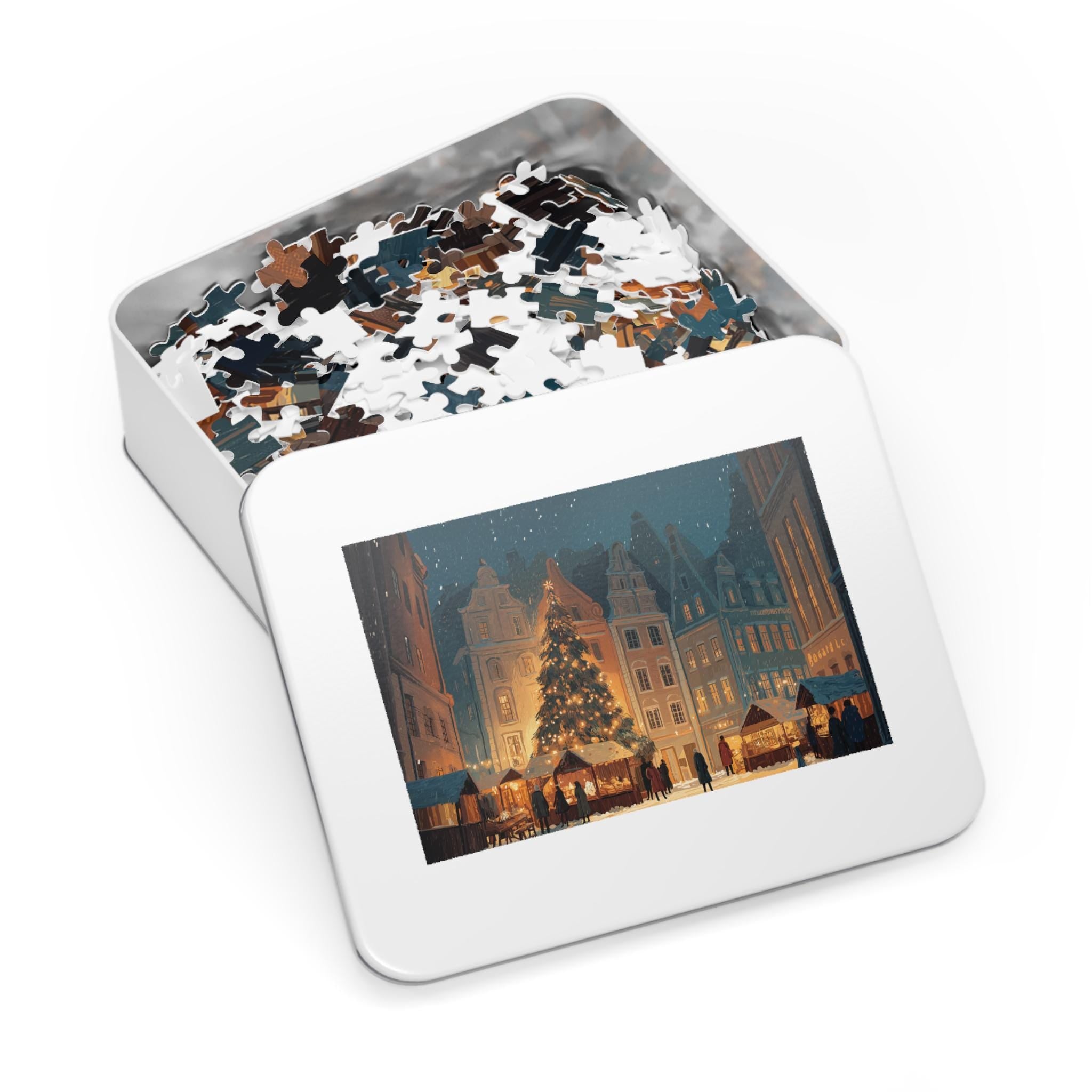 Riga Latvia Christmas Puzzle, Personalized Gift Festive Market, Travel Keepsake, Family Holiday Souvenir