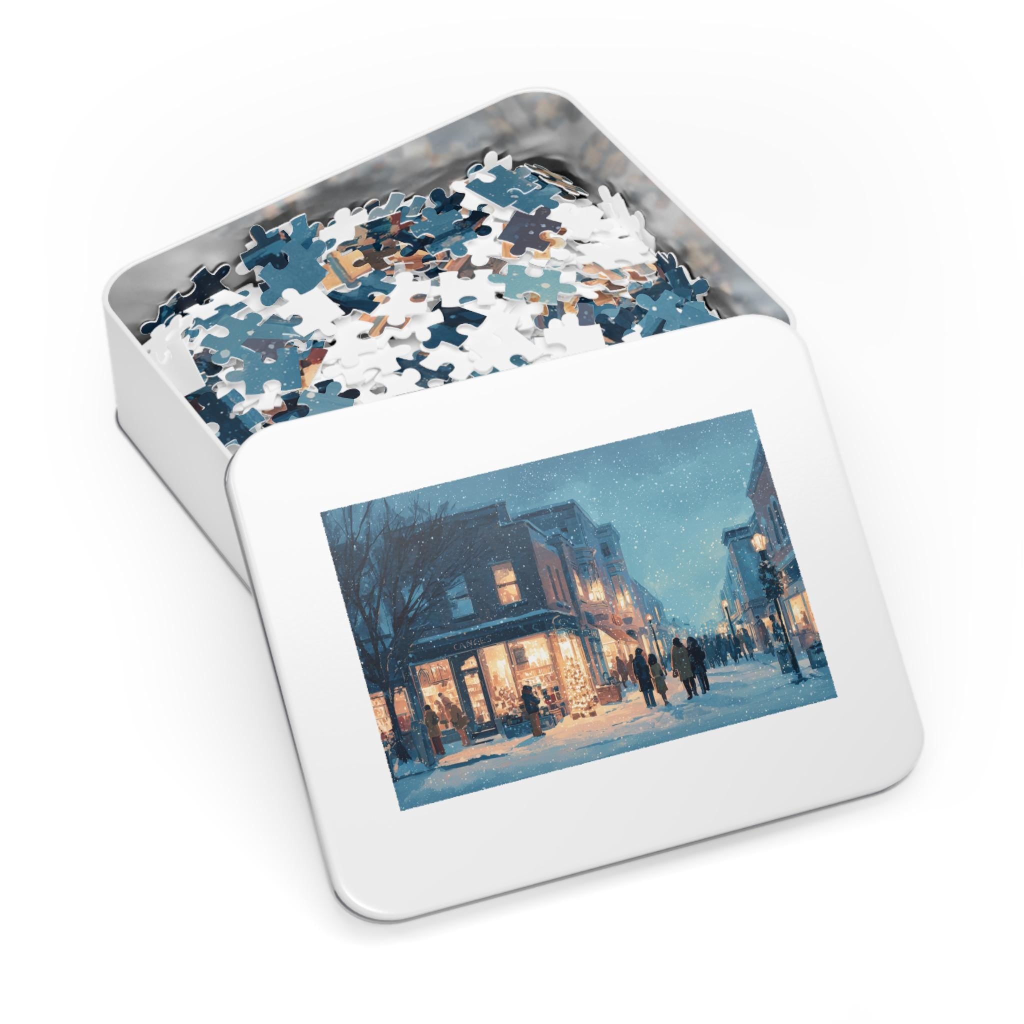 Richmond Virginia Christmas Puzzle, Personalized Gift Festive Market, Travel Keepsake, Family Holiday Souvenir