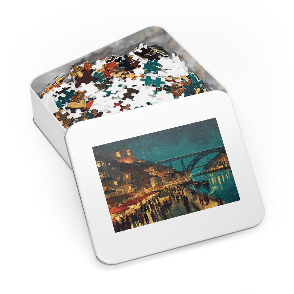 Porto Portugal Christmas Puzzle, Personalized Gift Festive Market, Travel Keepsake, Family Holiday Souvenir