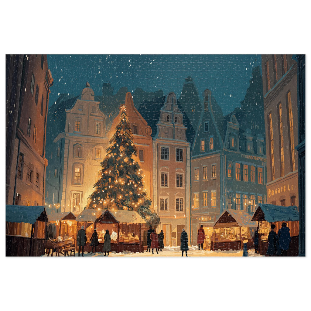 Riga Latvia Christmas Puzzle, Personalized Gift Festive Market, Travel Keepsake, Family Holiday Souvenir
