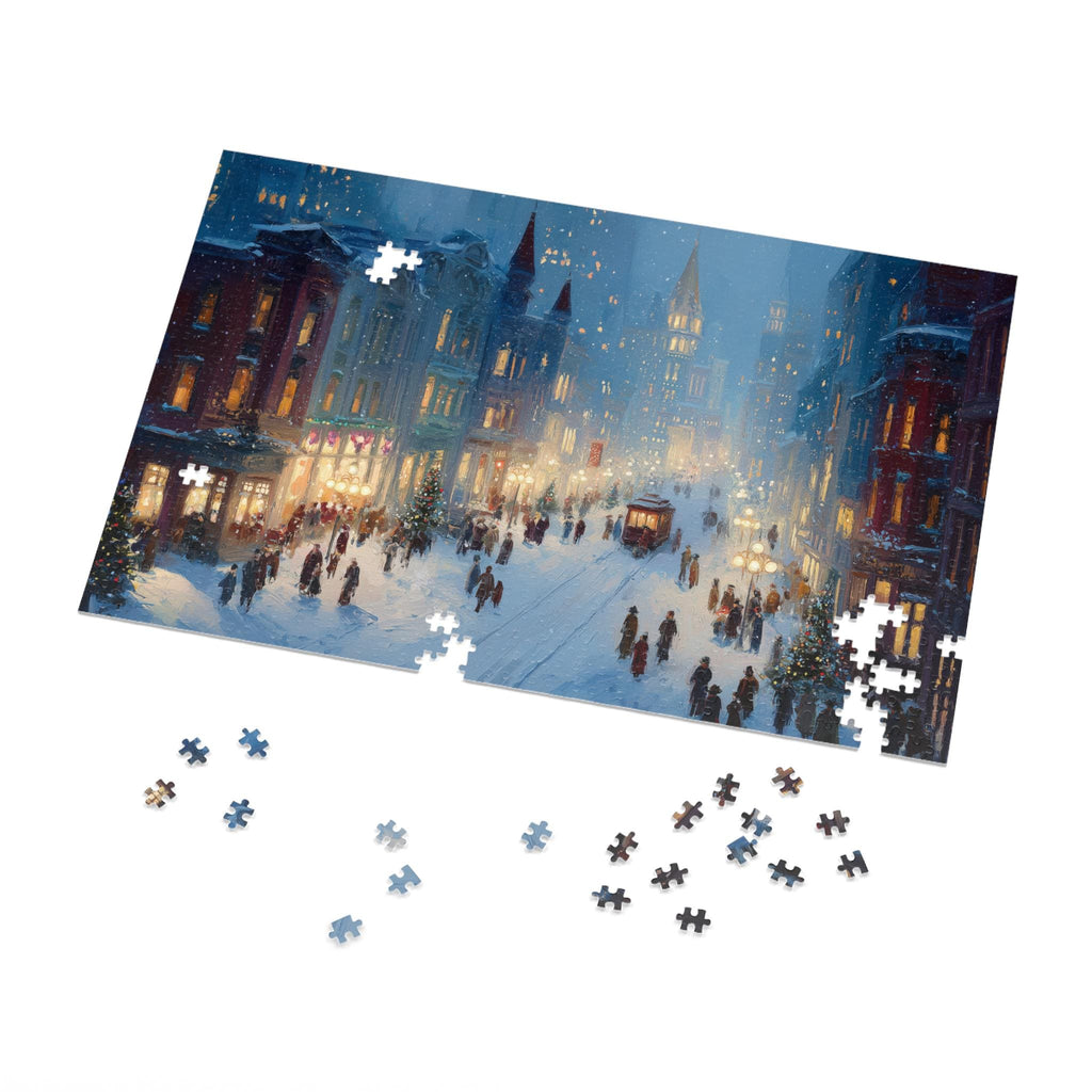 Louisville Kentucky Christmas Puzzle, Personalized Gift Festive Market, Travel Keepsake, Family Holiday Souvenir