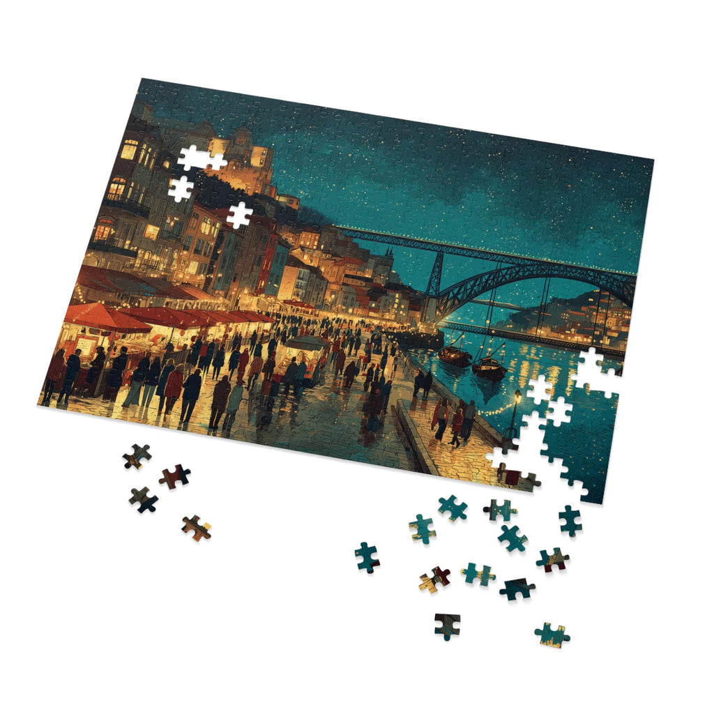 Porto Portugal Christmas Puzzle, Personalized Gift Festive Market, Travel Keepsake, Family Holiday Souvenir
