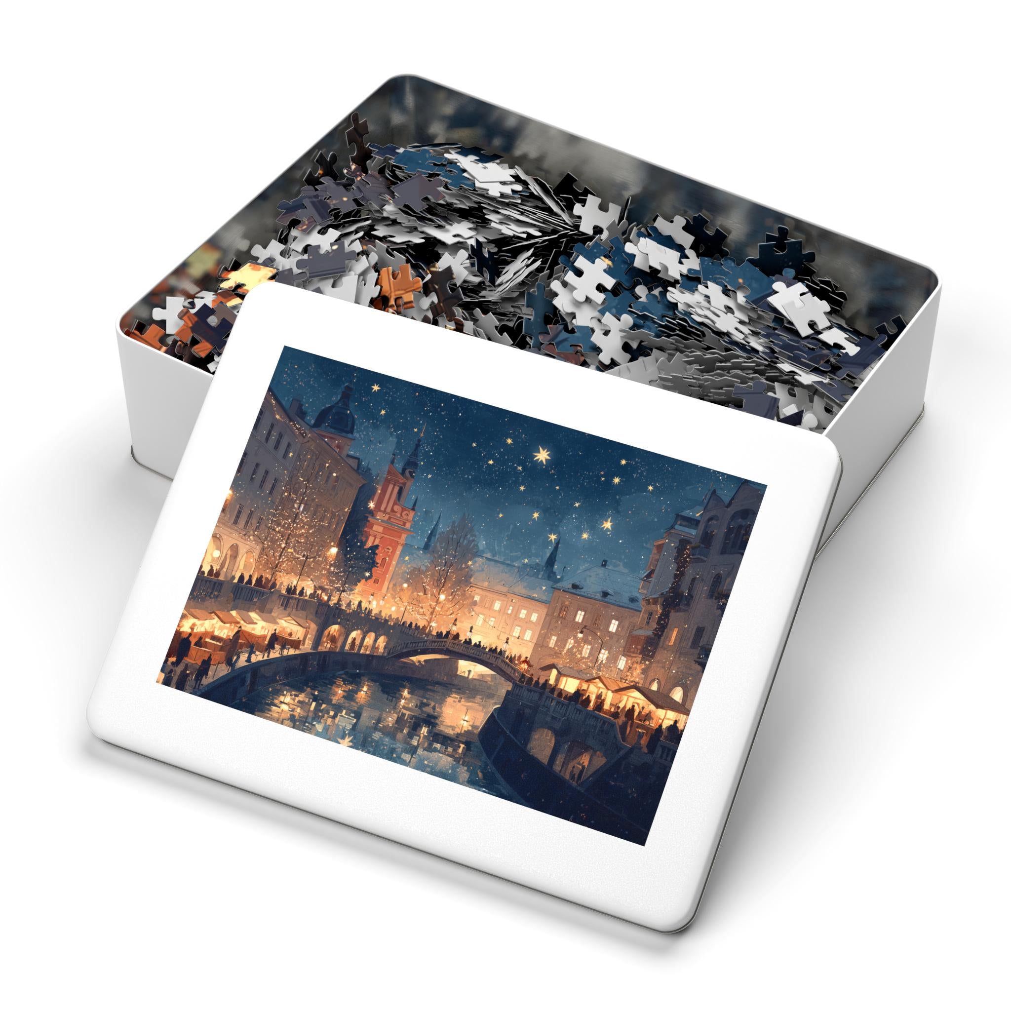 Ljubljana Slovenia Christmas Puzzle, Personalized Gift Festive Market, Travel Keepsake, Family Holiday Souvenir
