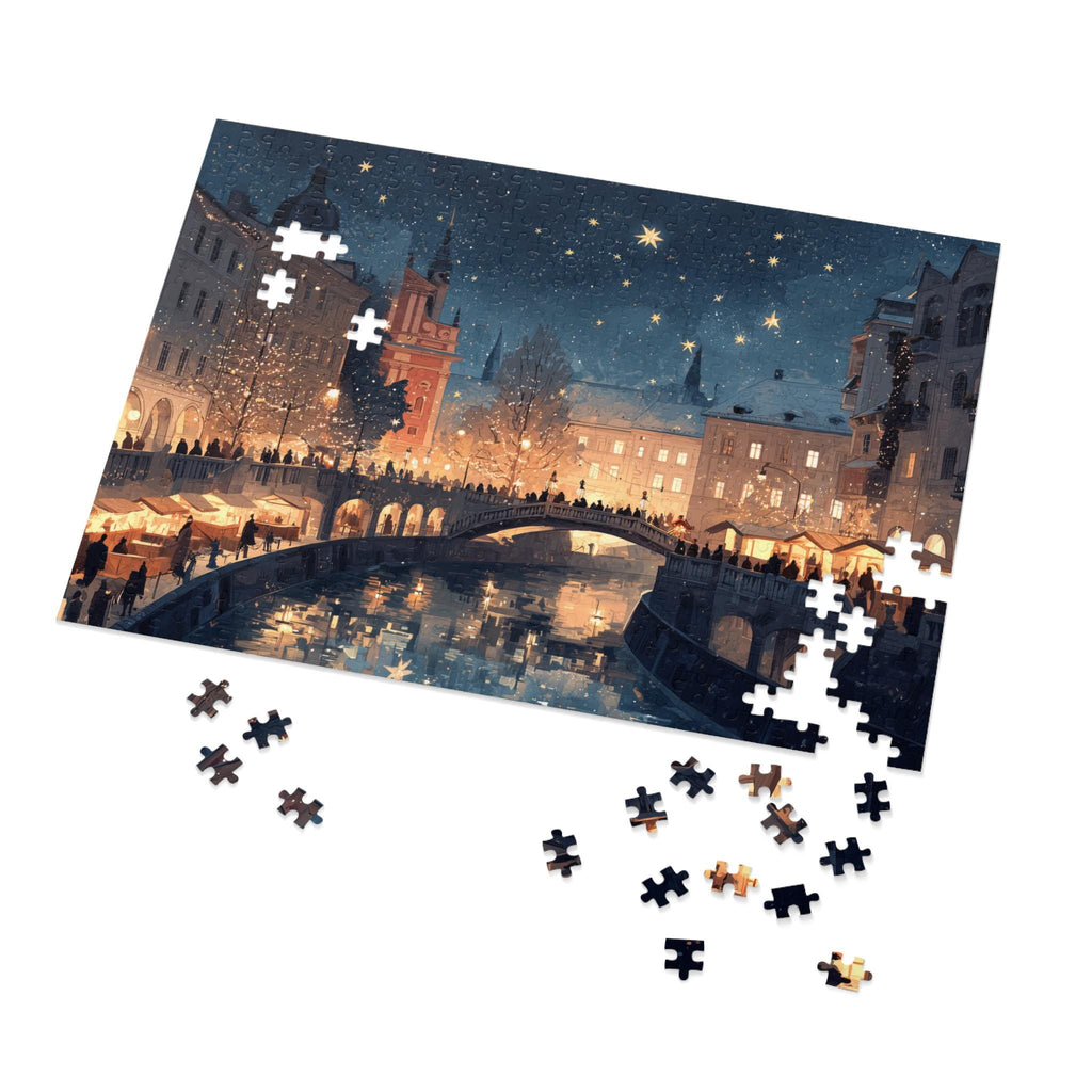 Ljubljana Slovenia Christmas Puzzle, Personalized Gift Festive Market, Travel Keepsake, Family Holiday Souvenir