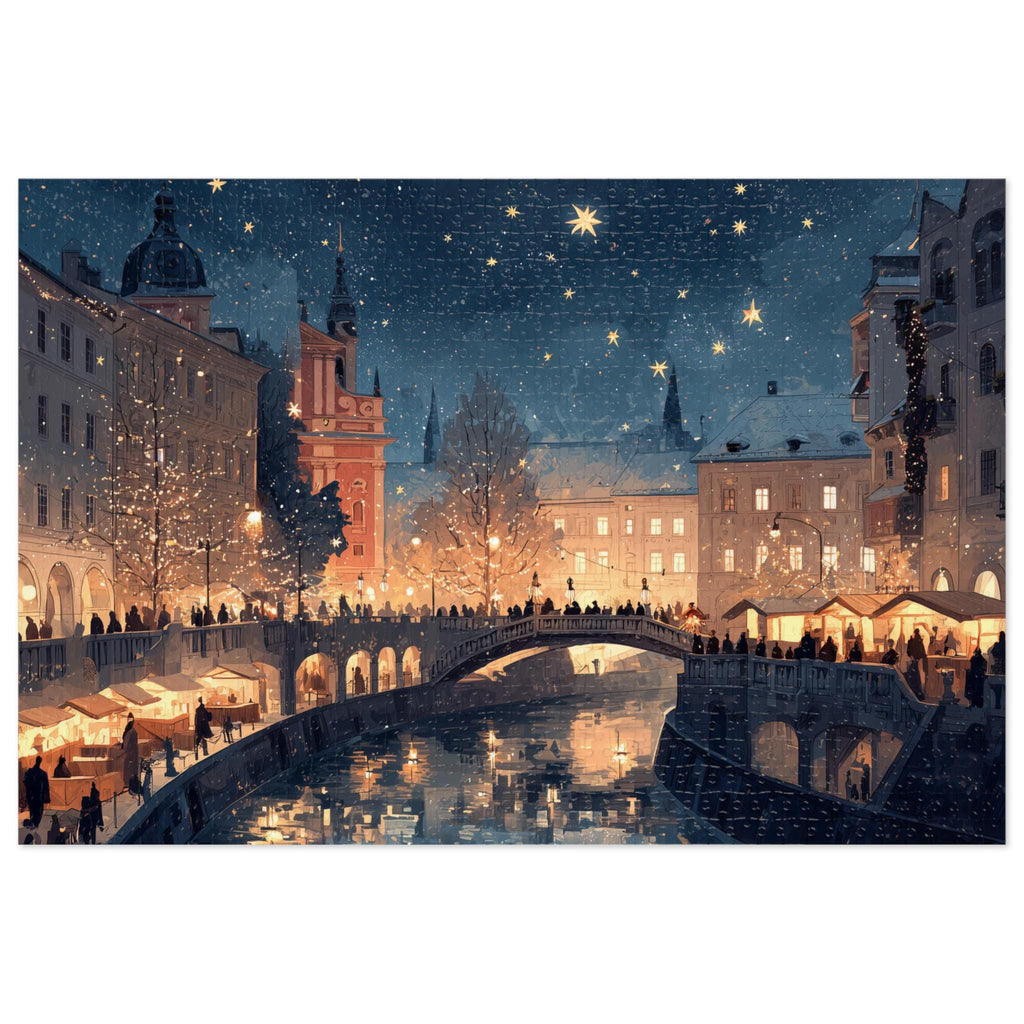 Ljubljana Slovenia Christmas Puzzle, Personalized Gift Festive Market, Travel Keepsake, Family Holiday Souvenir