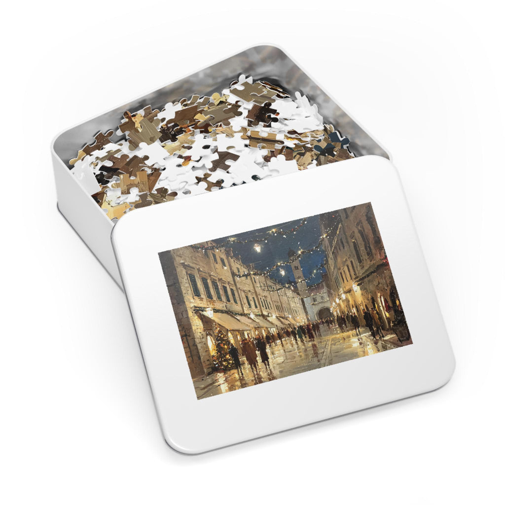 Dubrovnik Croatia Christmas Puzzle, Personalized Gift Festive Market, Travel Keepsake, Family Holiday Souvenir