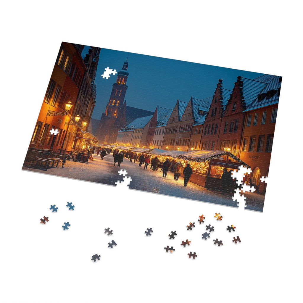 Nuremberg Germany Christmas Puzzle, Personalized Gift Festive Market, Travel Keepsake, Family Holiday Souvenir
