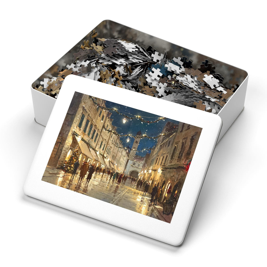 Dubrovnik Croatia Christmas Puzzle, Personalized Gift Festive Market, Travel Keepsake, Family Holiday Souvenir