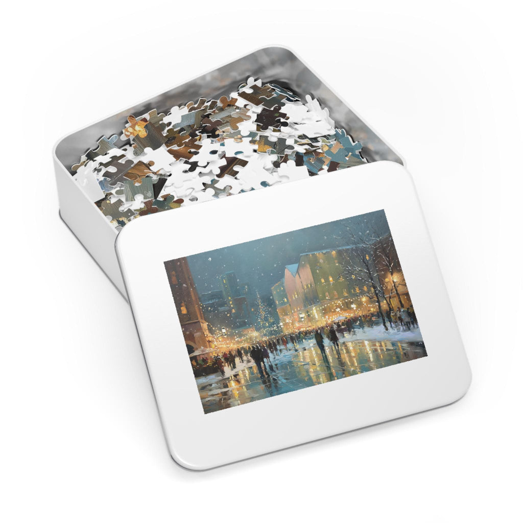 Pittsburgh Pennsylvania Christmas Puzzle, Personalized Gift Festive Market, Travel Keepsake, Family Holiday Souvenir