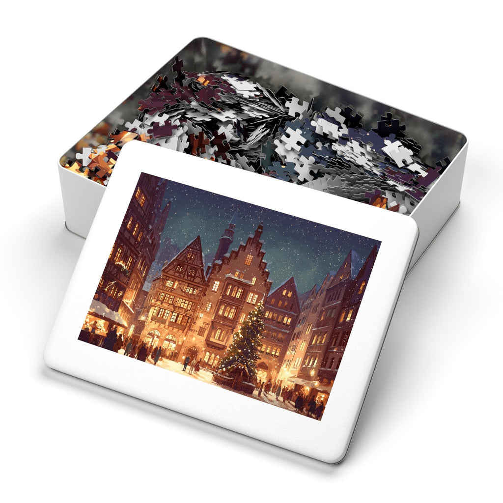 Frankfurt Germany Christmas Puzzle, Personalized Gift Festive Market, Travel Keepsake, Family Holiday Souvenir