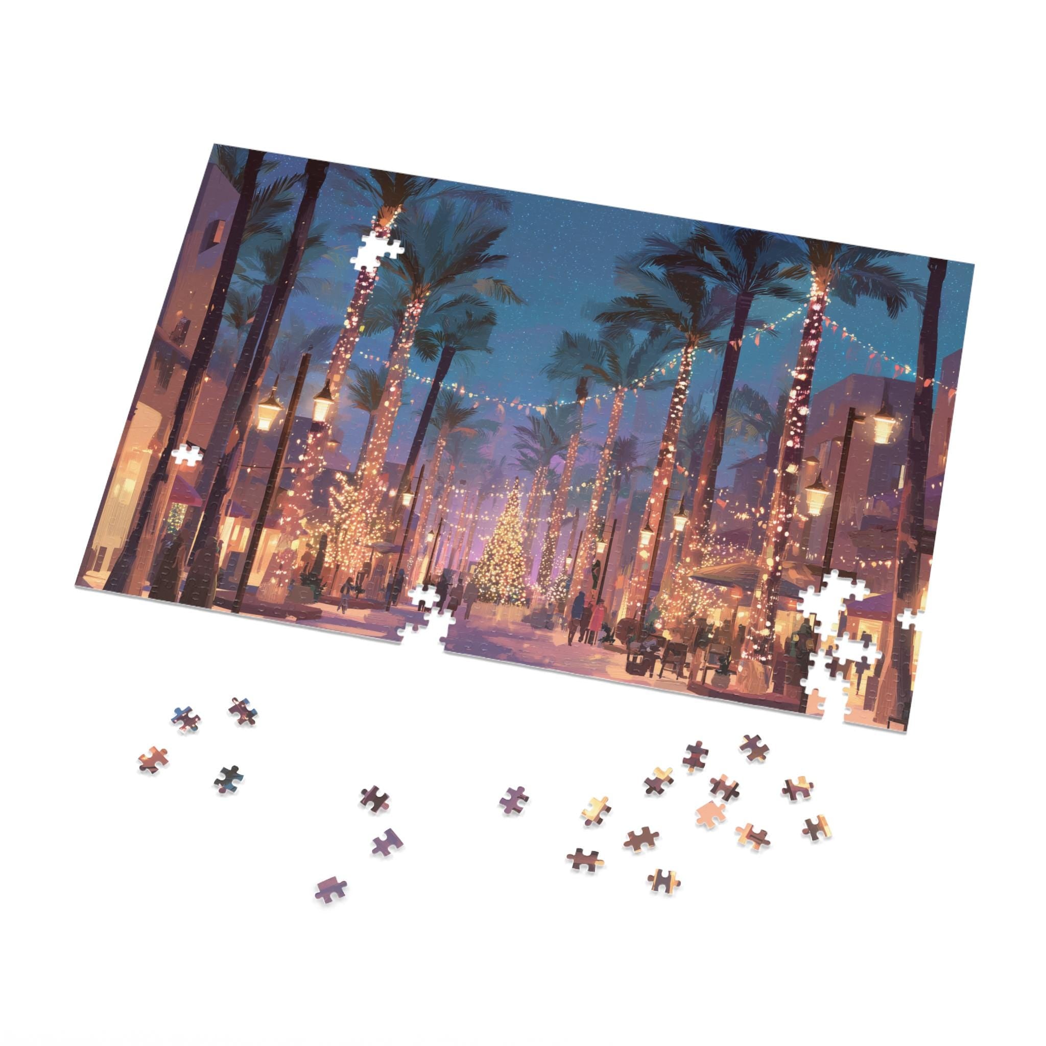 Phoenix Arizona Christmas Puzzle, Personalized Gift Festive Market, Travel Keepsake, Family Holiday Souvenir