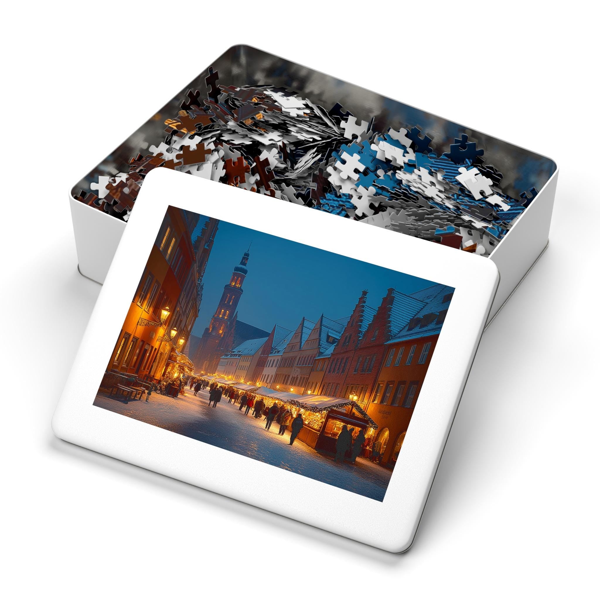 Nuremberg Germany Christmas Puzzle, Personalized Gift Festive Market, Travel Keepsake, Family Holiday Souvenir