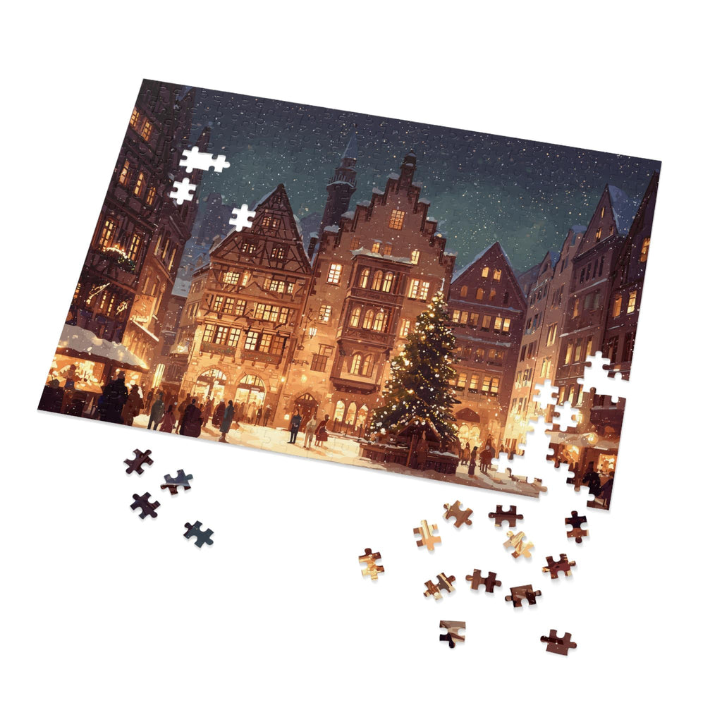 Frankfurt Germany Christmas Puzzle, Personalized Gift Festive Market, Travel Keepsake, Family Holiday Souvenir