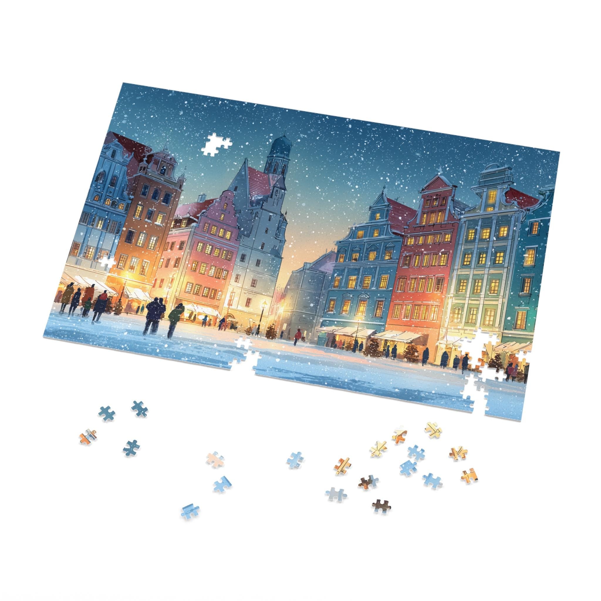 Wroclaw Poland Christmas Puzzle, Personalized Gift Festive Market, Travel Keepsake, Family Holiday Souvenir