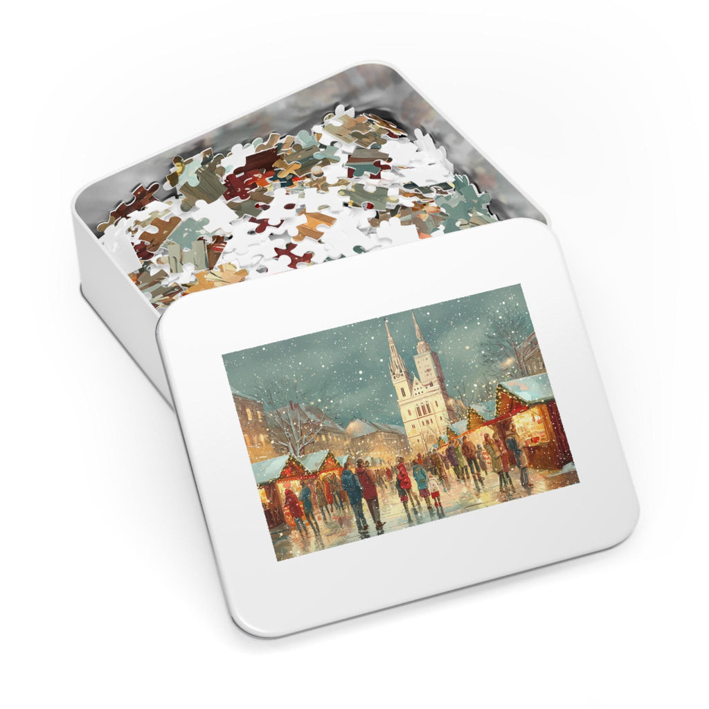 Zagreb Croatia Christmas Puzzle, Personalized Gift Festive Market, Travel Keepsake, Family Holiday Souvenir