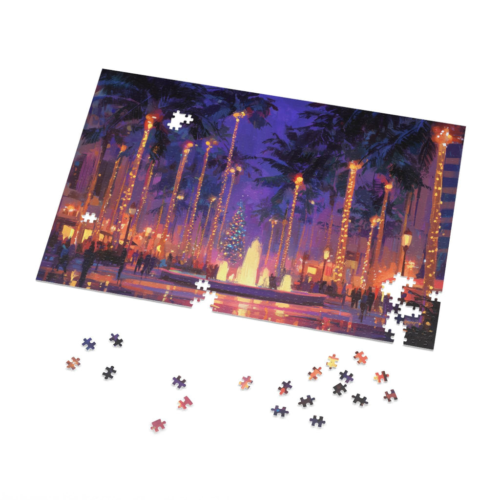Orlando Florida Christmas Puzzle, Personalized Gift Festive Market, Travel Keepsake, Family Holiday Souvenir