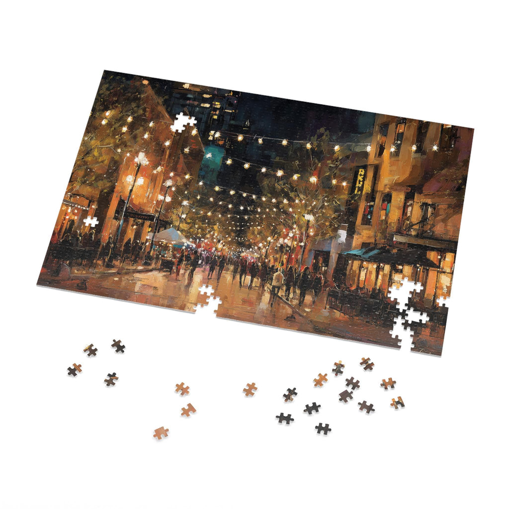 Austin Texas Christmas Puzzle, Personalized Gift Festive Market, Travel Keepsake, Family Holiday Souvenir
