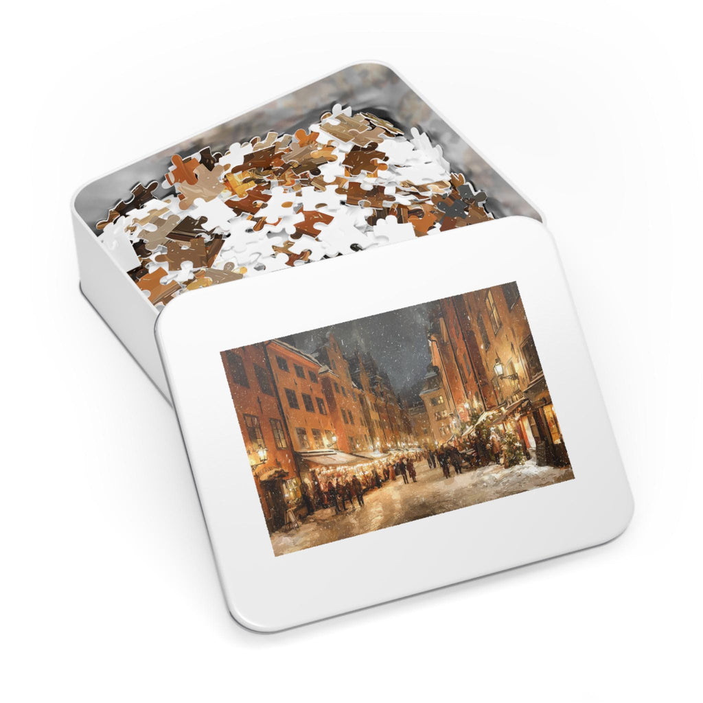 Stockholm Sweden Christmas Puzzle, Personalized Gift Festive Market, Travel Keepsake, Family Holiday Souvenir