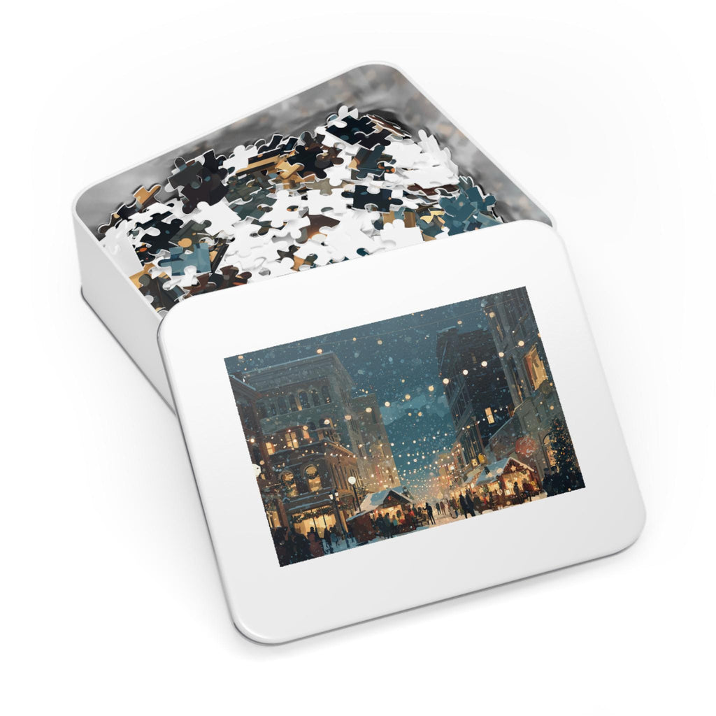 Winnipeg Canada Christmas Puzzle, Personalized Gift Festive Market, Travel Keepsake, Family Holiday Souvenir